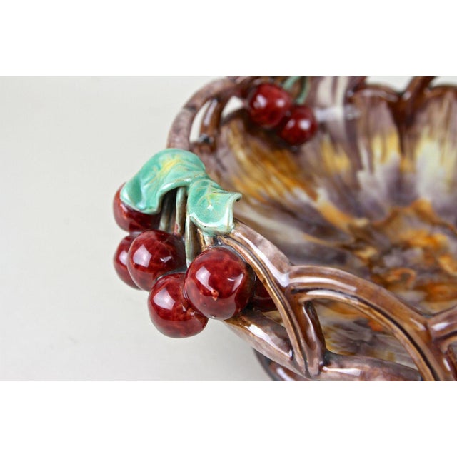 Mid-Century Ceramic Bowl with Cherries by St. Peter Ceramic, 1950 For Sale - Image 14 of 16