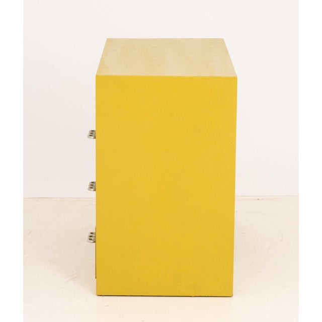 Martin Feinman for Winchendon Multiplex Modern Mustard Yellow Painted Wood Desk For Sale In New York - Image 6 of 8