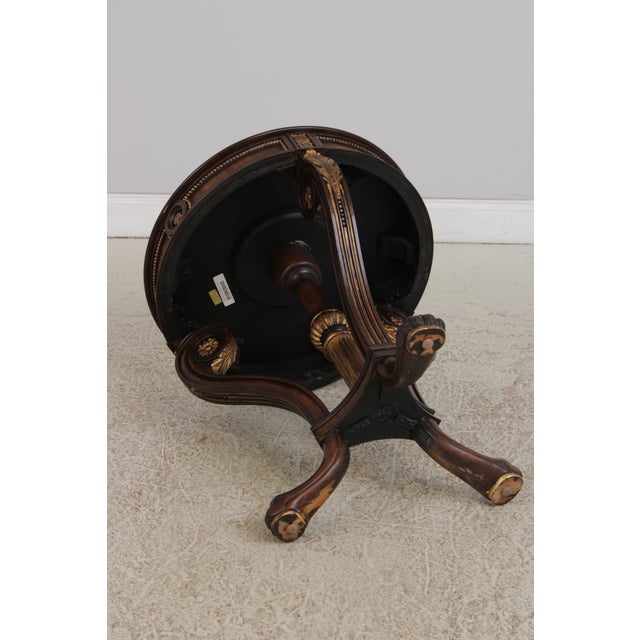 Maitland Smith Regency Style Mahogany Round Lamp Table For Sale - Image 14 of 15