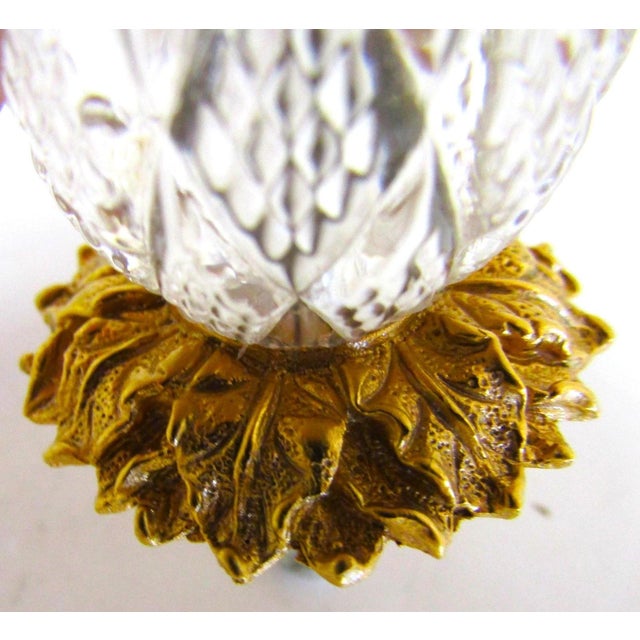 2000 - 2009 Sherle Wagner Pair of Pineapple With Cut Crystal Cabinet & Drawer Knobs For Sale - Image 5 of 6