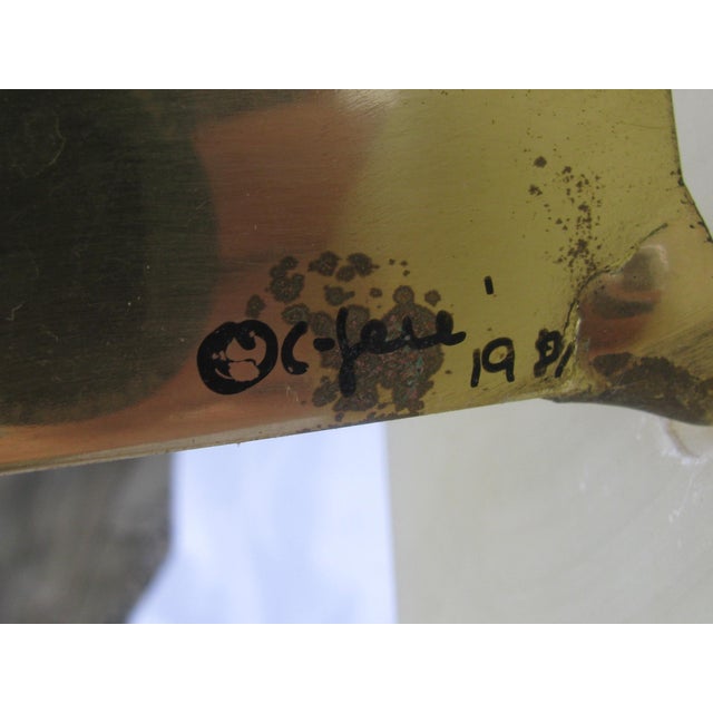 1970s Curtis Jere Vintage Brass Ribbon Sculpture For Sale - Image 5 of 5