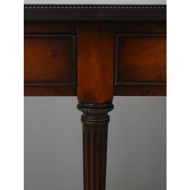 Theodore Alexander 4 Drawer Burl Walnut Sofa Console Table For Sale - Image 11 of 18