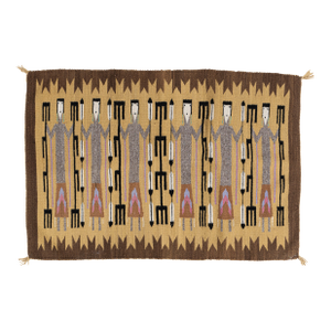 Vintage Yei Navajo Style Rug 3ft X 4ft 2in