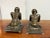 Late 20th Century Mid 20th Century Bronze Burmese Monk Statues, Pair For Sale - Image 5 of 12