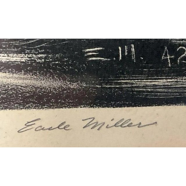 Surrealism 1930s Charles Earle Miller Original Signed Wpa Surrealist Post-War Etching For Sale - Image 3 of 5
