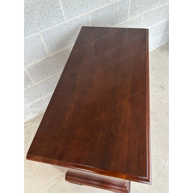 Pennsylvania House Pennsylvania House Cherry 3 Drawer Bachelor Chest & Mirror For Sale - Image 4 of 12
