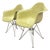 Modernica Case Study Fiberglass H-Base Armchairs, Pair For Sale
