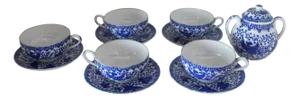 Tea Service with Sugar Bowl, 1960s, Set of 5