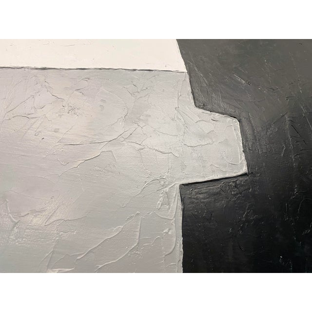 Black Original Abstract Oil Painting 'Monolith II' by Jeffery Stuart For Sale - Image 8 of 11