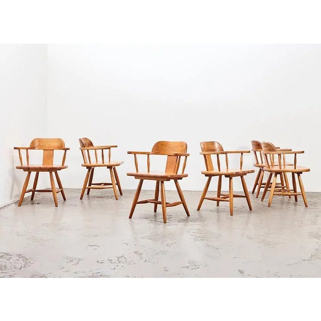 Scandinavian Dining Chairs in Pine, 1960s, Set of 6 For Sale - Image 4 of 14