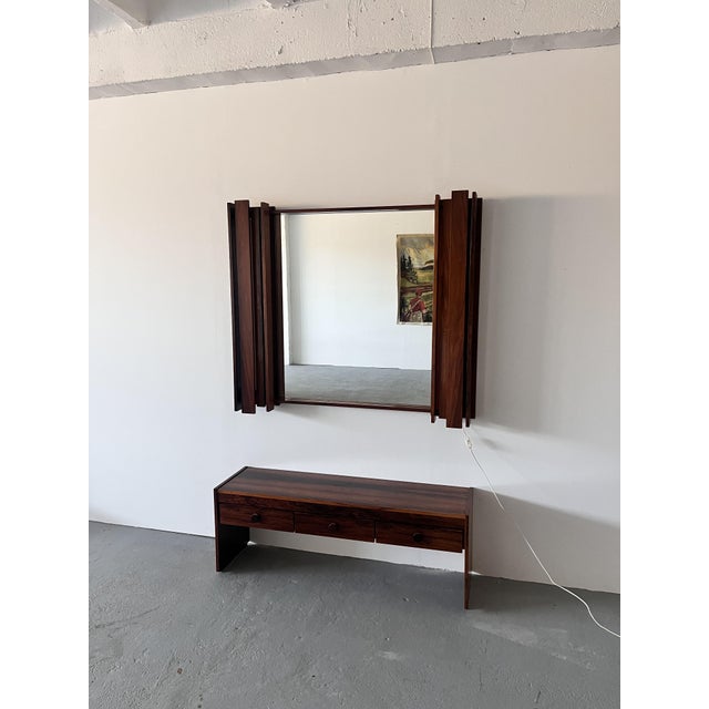 Vintage Norwegian Mirror with Cabinet, 1970s For Sale - Image 10 of 11