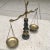 Bottle Green 1940s Japanese Green Marble & Bronze Scales of Justice For Sale - Image 8 of 13