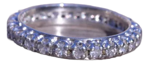 The Laureen: Platinum Eternity Band Set with 0.72 carats of Single Cut Diamonds