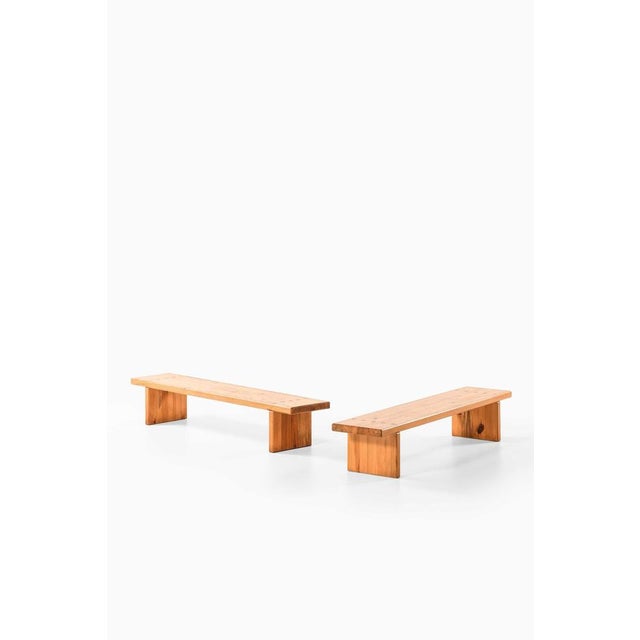 Pine Benches by Sven Larsson, 1970s, Set of 2 For Sale - Image 6 of 7