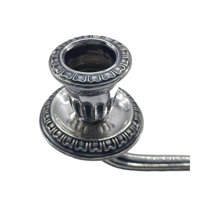 Metal Silver Candlesticks from Mario Sorelli, Italy, 1950s, Set of 2 For Sale - Image 7 of 10