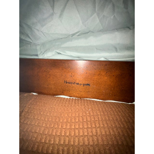 Up for sale is a rare, authentic vintage King-size headboard from Henredon's highly sought-after "Regiment" collection....