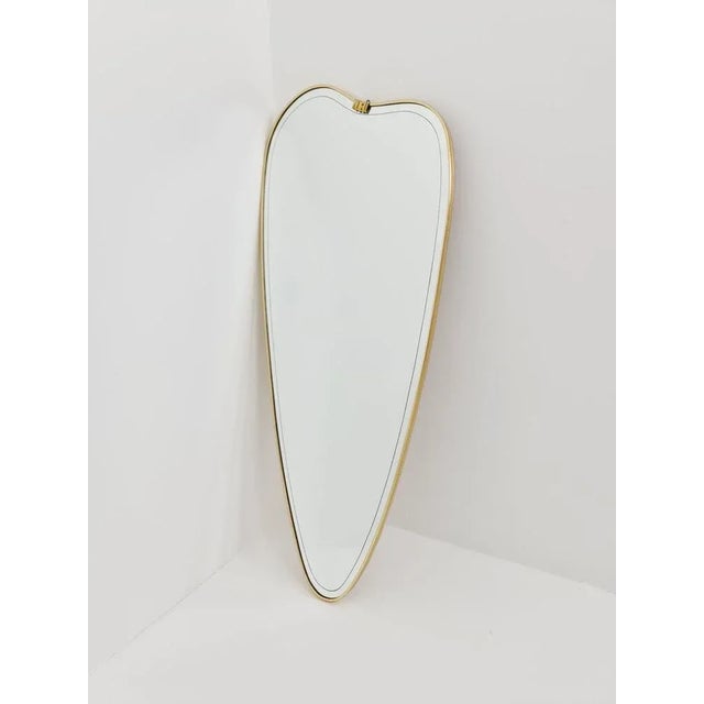 Mid-Century German Asymmetric Brass Wall Mirror, 1960s For Sale - Image 10 of 10