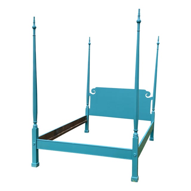 Newly Painted Vintage Solid Mahogany Colonial High Post Bed Chairish