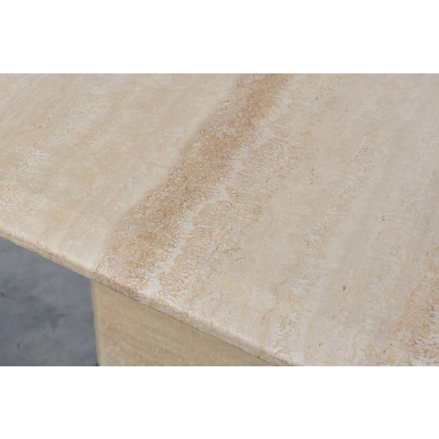 1960s Mid-Century Square Travertine Coffee or Side Table, Italy, 1960s For Sale - Image 5 of 11