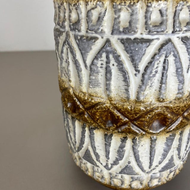 Fat Lava Pottery Vase attributed to Bay Ceramics, Germany, 1970s For Sale - Image 13 of 18