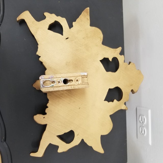 Vintage Baroque Rococo Revival Gilt Cherub Bed Crown & Curtain Cornice – Ornate Wall Pediment -Three Pieces For Sale - Image 11 of 12