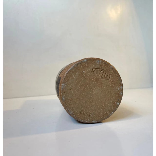 Abstract Stoneware Vase by Jette Helleroe for Axella Design, 1970s For Sale - Image 6 of 8