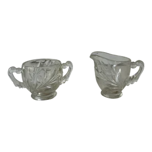 1970s Pair of Glass Tea Serving Dishes