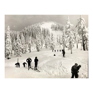 1950s Grouse Mountain Canada Snow Skiing Photograph For Sale