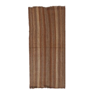 Vintage Brown Modern Kilim Runner - 2`5″ X 5`8″ Ft. For Sale