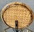 Stylish Mid 20th-Century Split Tortoiseshell Bamboo & Herringbone Rattan Circular Tray For Sale In Austin - Image 6 of 18