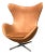 Fritz Hansen Egg Chair 07-'63 Cognac Camel Vintage Leather For Sale