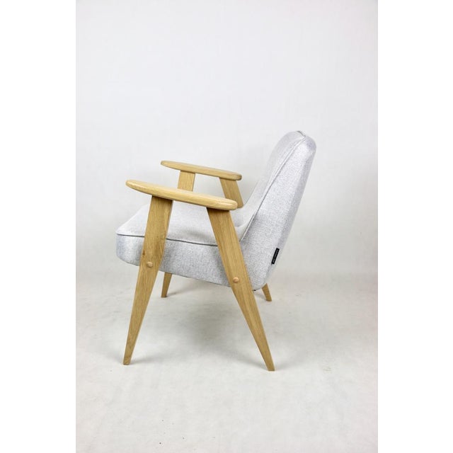 Wood Beige & Gray Model 366 Lounge Chair by Józef Chierowski, 1970s For Sale - Image 7 of 15