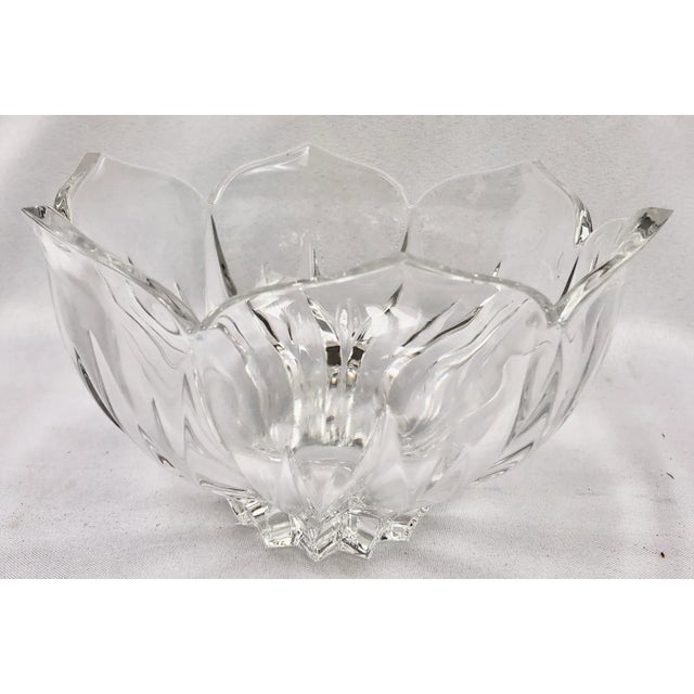 Mid 20th Century Mid-Century Vannes Crystal Floral Design Bowl For Sale - Image 5 of 9