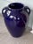 Late 20th Century Vintage Cobalt Blue Ceramic Floor Vase in the Style of Pottery Barn For Sale - Image 5 of 8