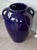 Late 20th Century Vintage Cobalt Blue Floor Handled Vase For Sale - Image 5 of 8