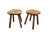 Vintage Milk Stools with Cowhide, 1950s, Set of 2 For Sale