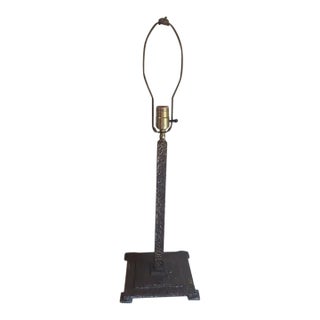Antique Arts & Crafts, Mission Hand Hammered Bronze Lamp For Sale