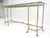 Italian Hoof Feet Brass Frame Base 3/4" Glass Top Console Hall Table For Sale - Image 13 of 13