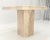 Late 20th Century Polished 27x27" Travertine Square Top Single Pedestal Side End Lamp Table Mint For Sale - Image 5 of 16