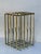 1970s 1970s Pierre Cardin Sculptural Grid Brass & Chrome Table or Desk Base For Sale - Image 5 of 5