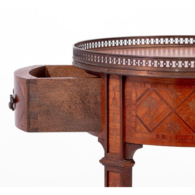 Louis XV Style Kingwood Marquetry Side Table For Sale - Image 4 of 4