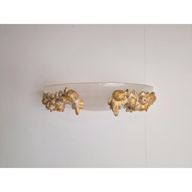 Vintage Bowl Wall Lamps in Goldleaf Murano Glass, Italy, 1970s, Set of 2 For Sale - Image 9 of 18
