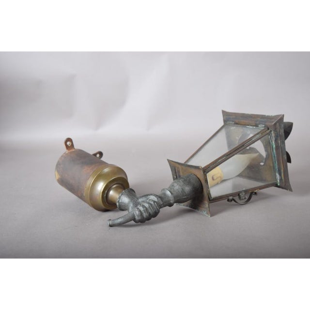 Mid-Century Style Handmade Brass Wall Sconce, 1980s For Sale - Image 6 of 11