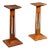 1900s Edwardian Pair of Antique Statue Stands, English, Oak, Pedestal, Torchere For Sale