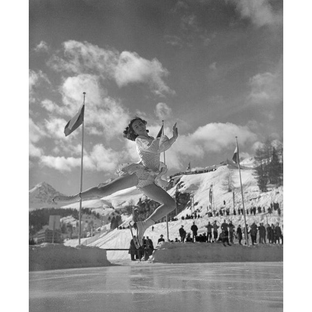 Jeannette Altwegg February 1948: British figure skater Jeannette Altwegg at the Winter Olympics in St Moritz, Switzerland,...