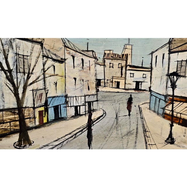 1960s Charles Levier—Charming Parisian Street Scene —1960s French Expressionist Oil Painting For Sale - Image 5 of 11