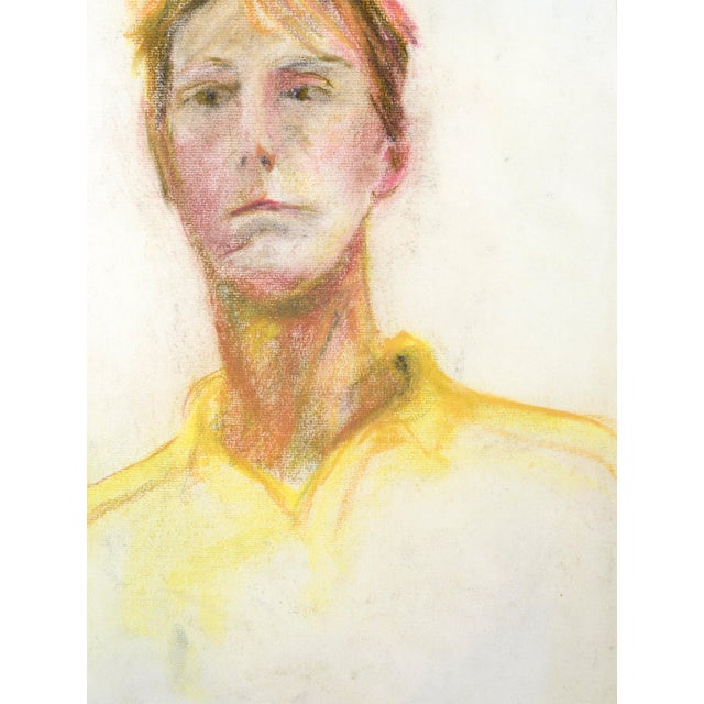Artist's Self-Portrait in Pastel on Paper by Michael William Eggleston For Sale - Image 4 of 5