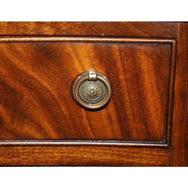 Vintage Bow Fronted Flamed Hardwood Tables, Set of 2 For Sale - Image 12 of 18