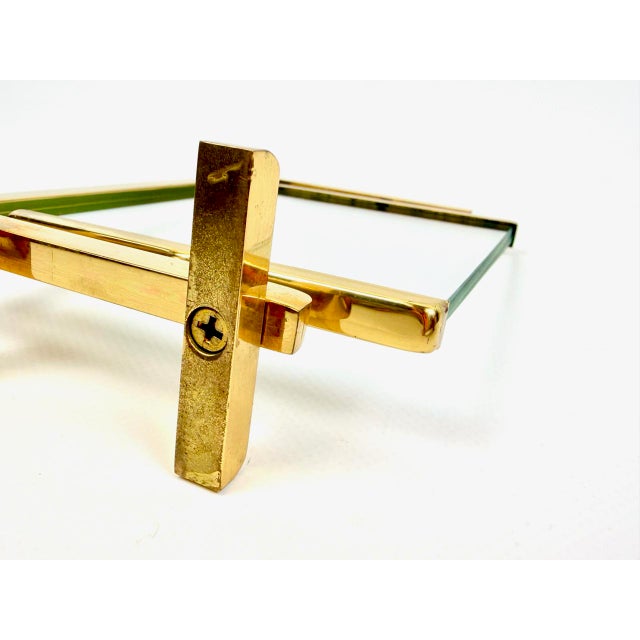 Vintage Polished Brass Picture Frame, 1970s For Sale - Image 6 of 10