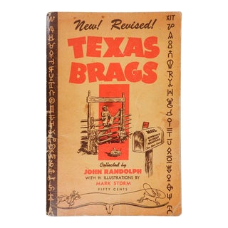 Vintage 1950 Texas Brags by John Randolph Texas Satire Book For Sale